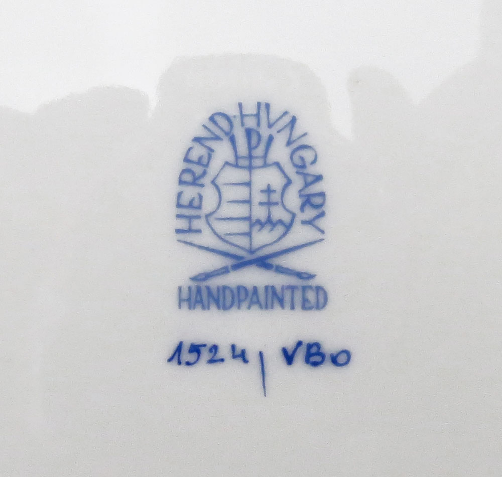 Sixty (60) Piece Herend Hand Painted "Queen Victoria" Porcelain Dinner Service