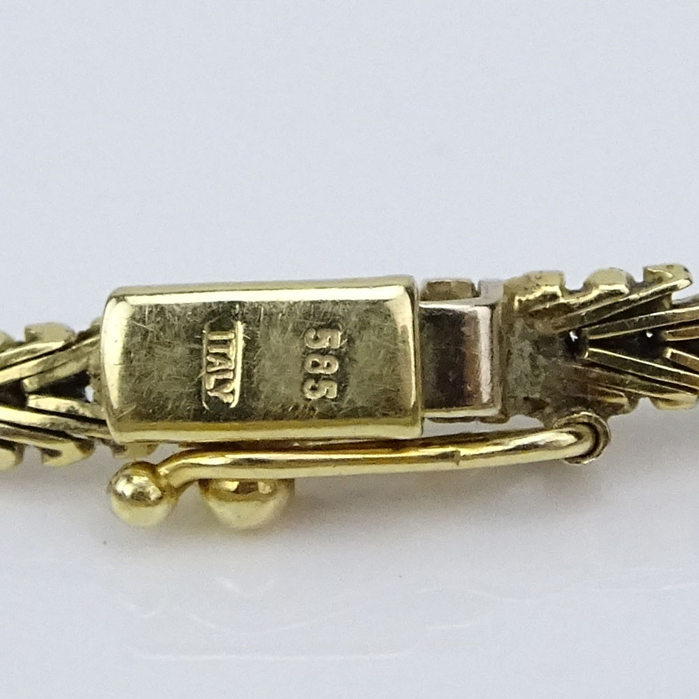 Vintage Italian 14 Karat Tri-Color Gold Bracelet