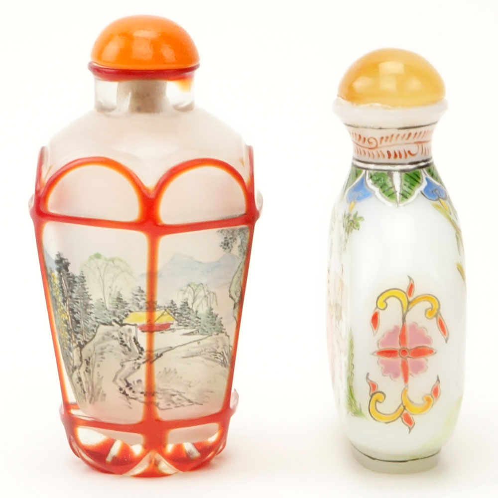 Grouping of Two (2) Antique Chinese Snuff Bottles