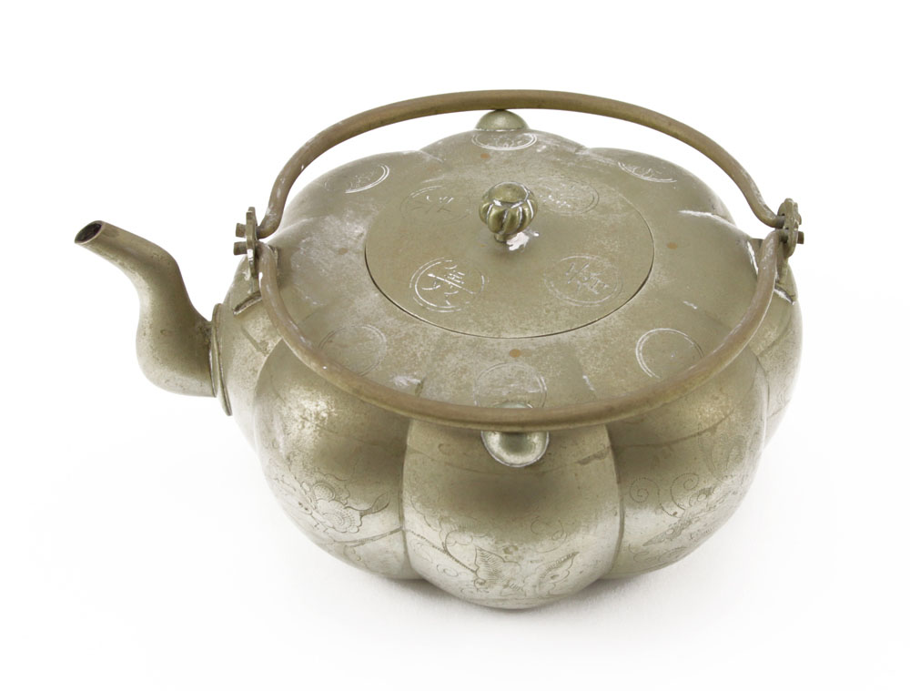 Antique Japanese Brass Teapot.