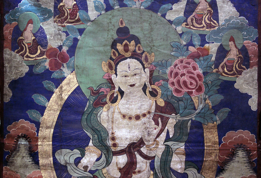 18/19th Century Tibetan Buddhist Hand Painted Thangka