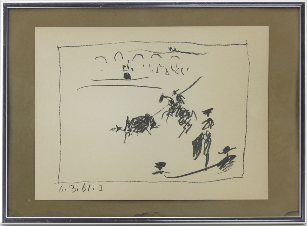 Pablo Picasso,  Spanish (1881-1973) "La Pique" Original Lithograph 