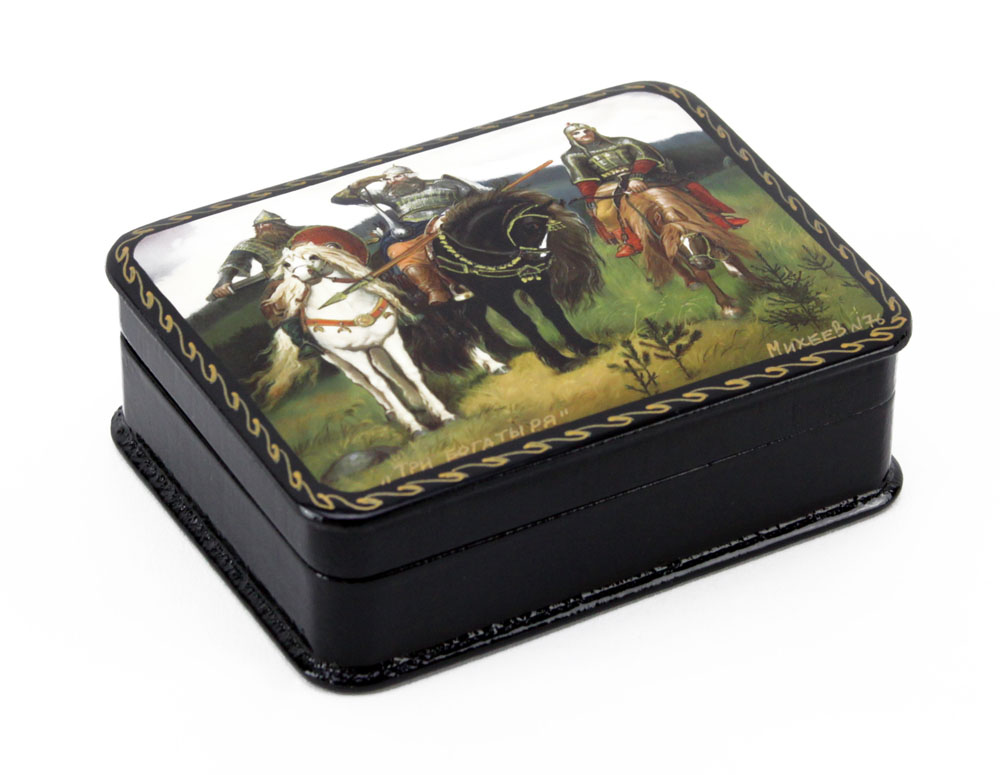 Collection of Seven (7) Russian Hand painted Lacquered Boxes.