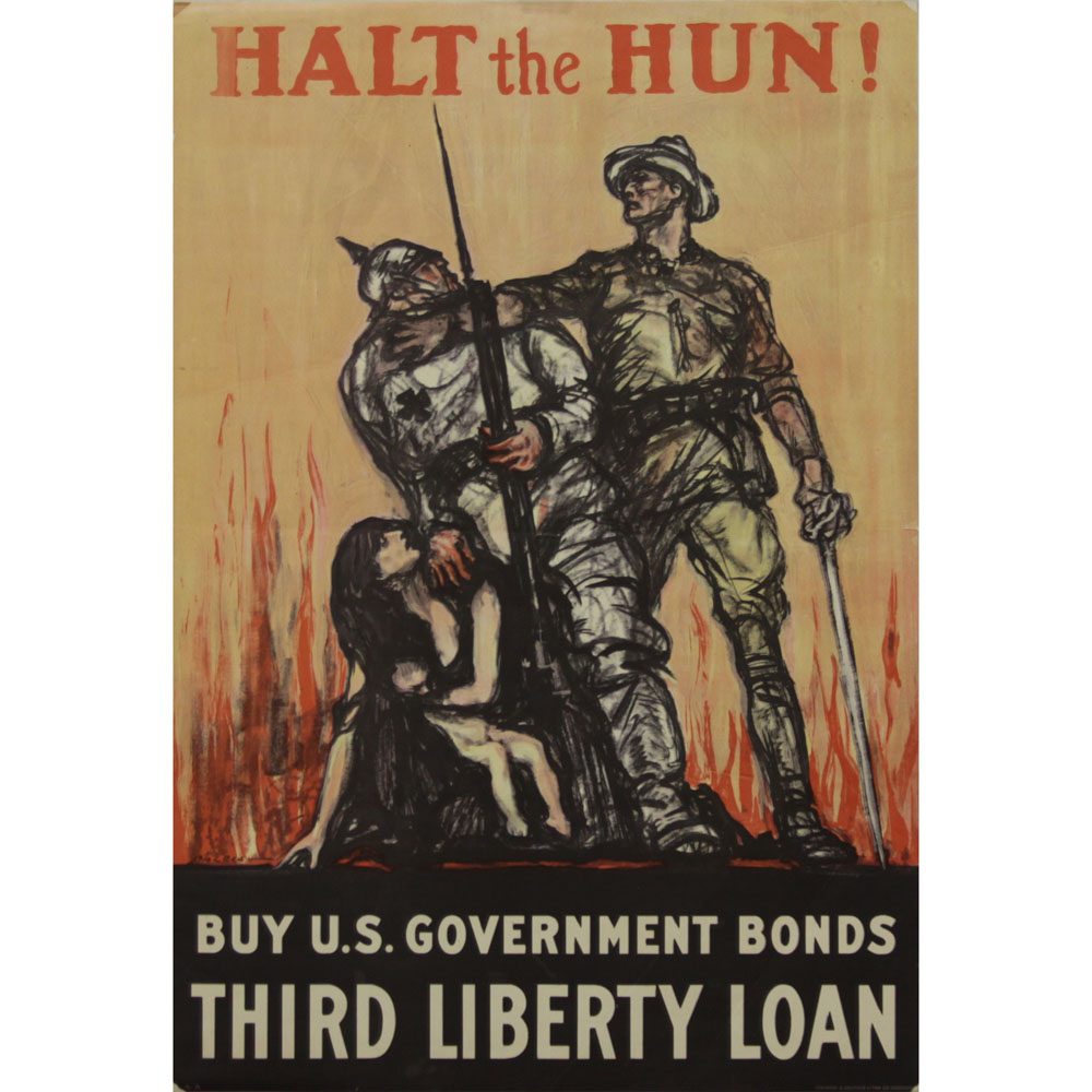 Henry Patrick Raleigh, American (1880-1944) Original 1918  "Halt the Hun" 