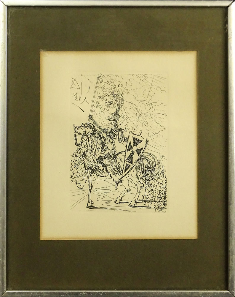 Vintage Salvador Dali Etching "El Cid"