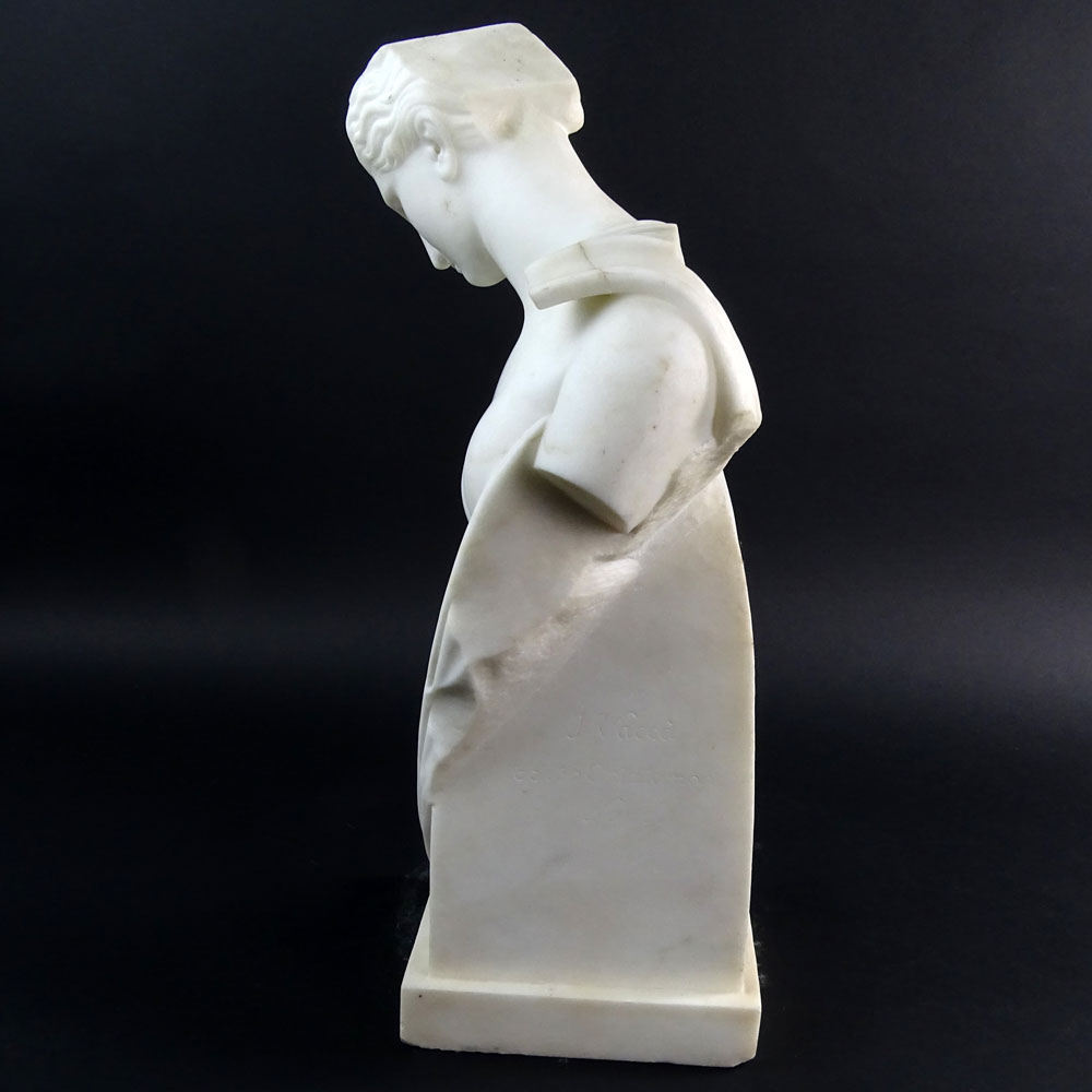 Mid 20th Century Carved Marble Classical Figure.