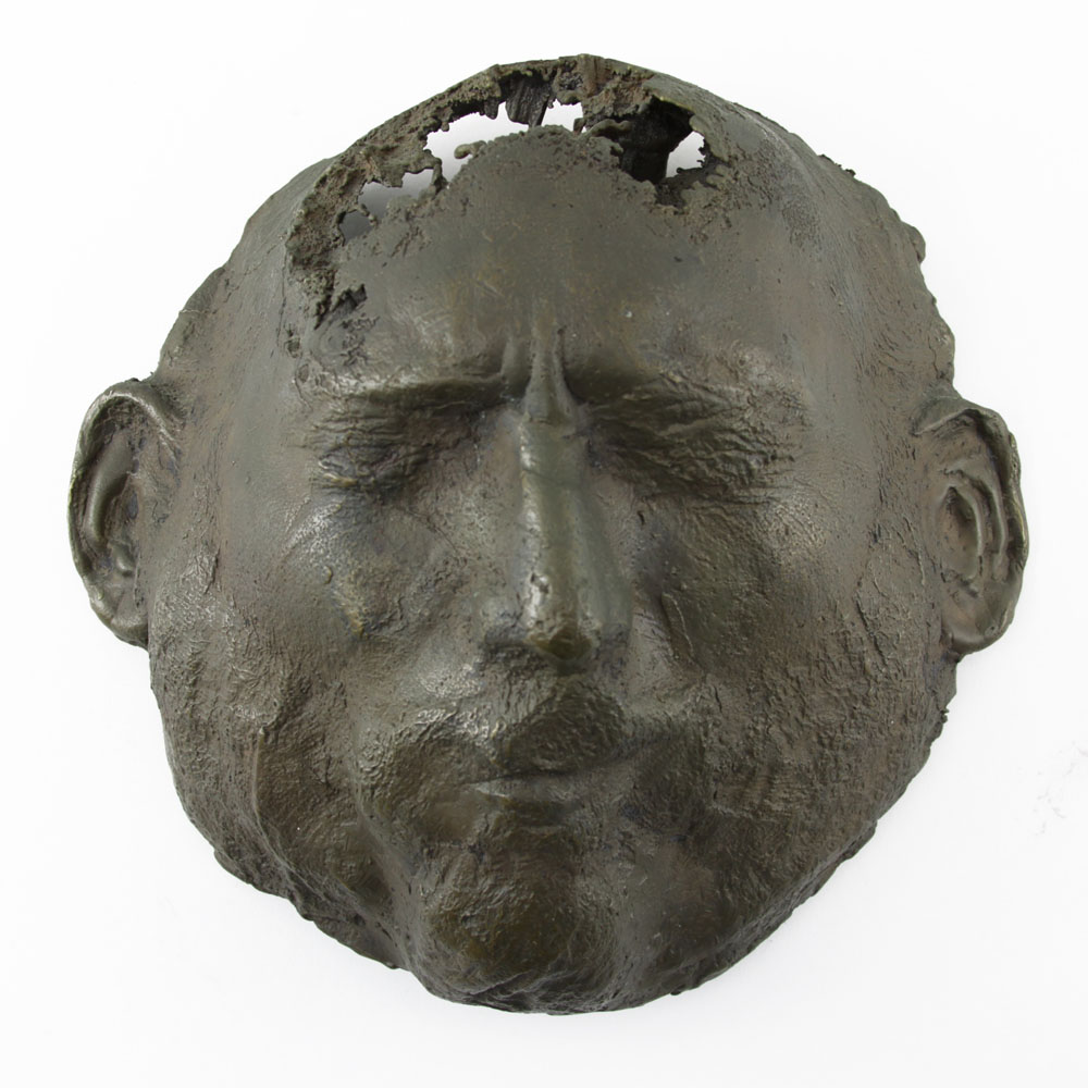 Attributed to: Leonard Baskin, American (1922-2000) Bronze Relief "Head of A Man". 