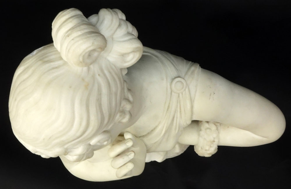 After: Antonio Canova, Italian (1757-1822) Carved Marble Figure "Dancer With Finger On Chin"