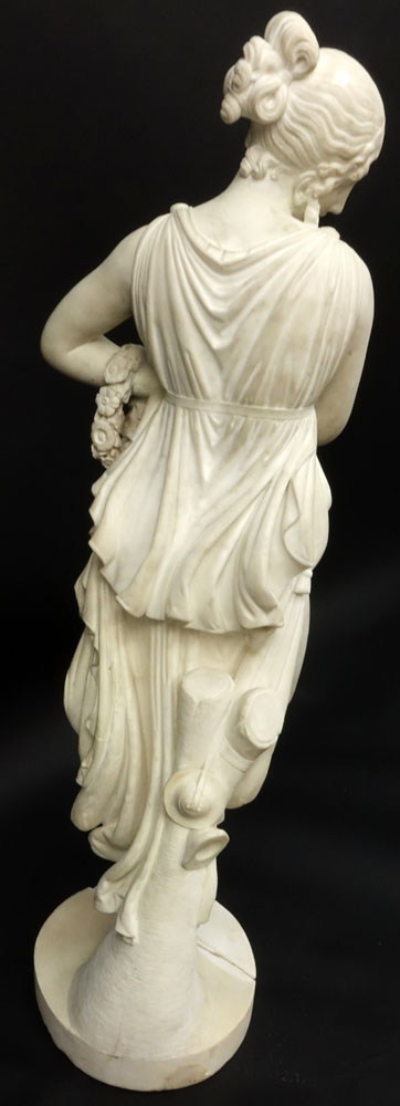 After: Antonio Canova, Italian (1757-1822) Carved Marble Figure "Dancer With Finger On Chin"