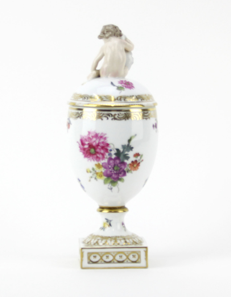 Royal Copenhagen Hand Painted Porcelain Covered Urn