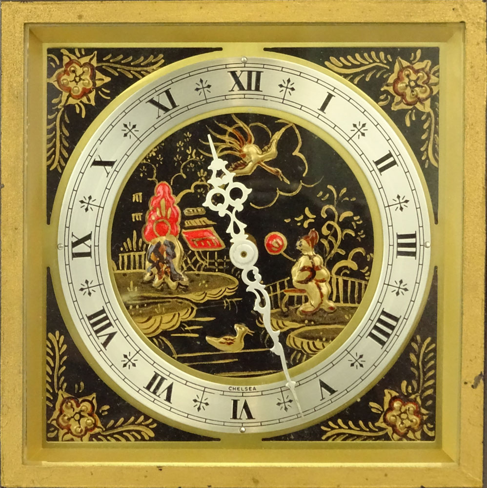 C.1970s Chelsea Clock Co. "The Chinese Lacquer" Model Clock
