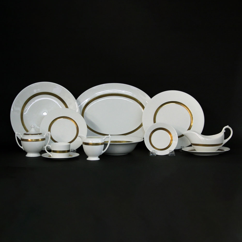 Fifty-Six (56) Piece Coalport "Val D'or" Porcelain Dinner Service