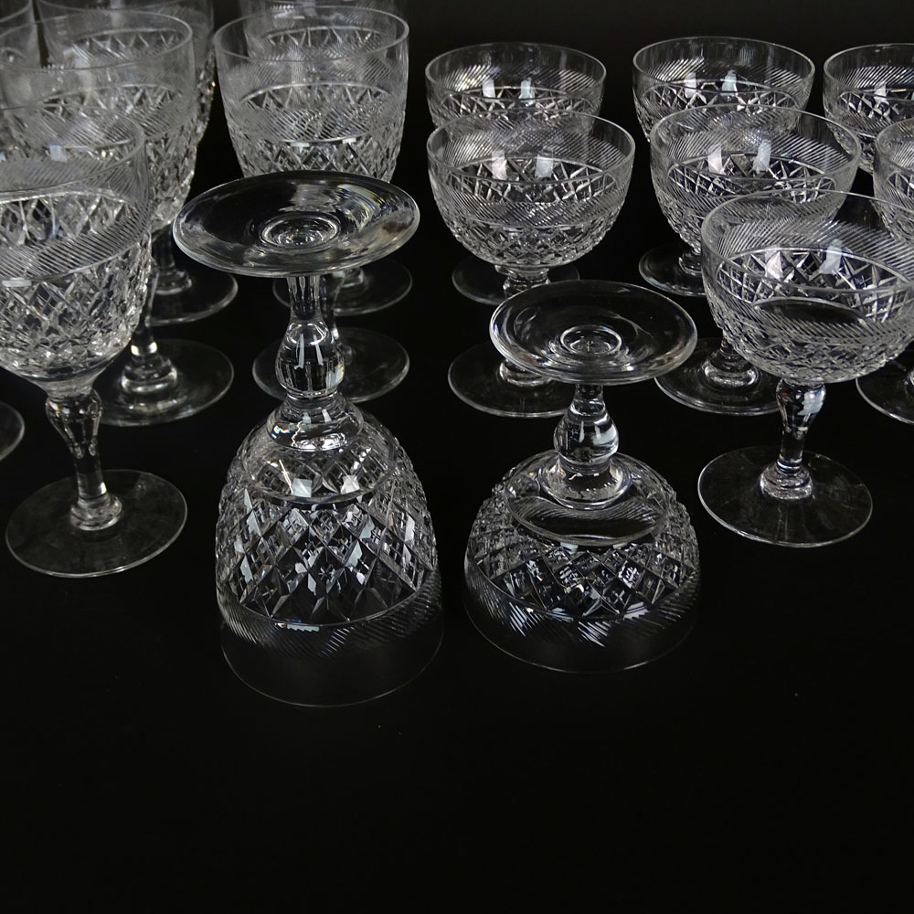 Twenty Three (23) Piece Thomas Webb Crystal Stemware