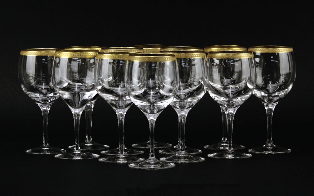 Set of Twelve (12) Lenox Crystal "Royale" Wine Glasses