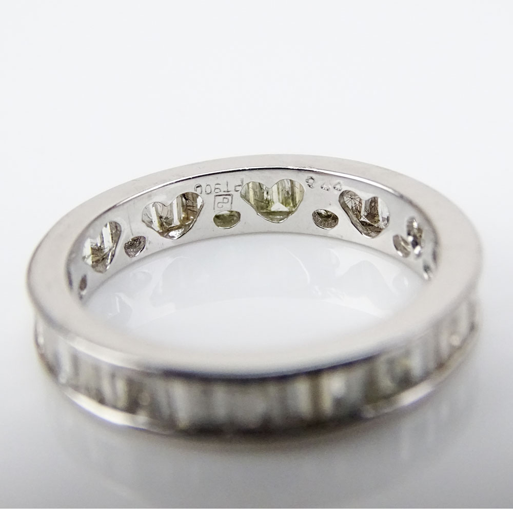 2.44 Carat Baguette Cut Diamond and Platinum Eternity Band