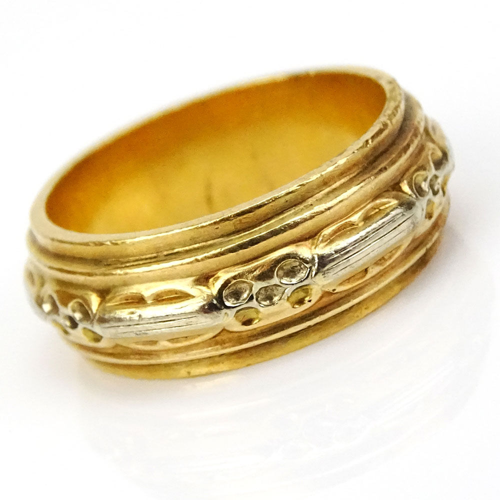 Man's Vintage Heavy 18 Karat Yellow Gold Band