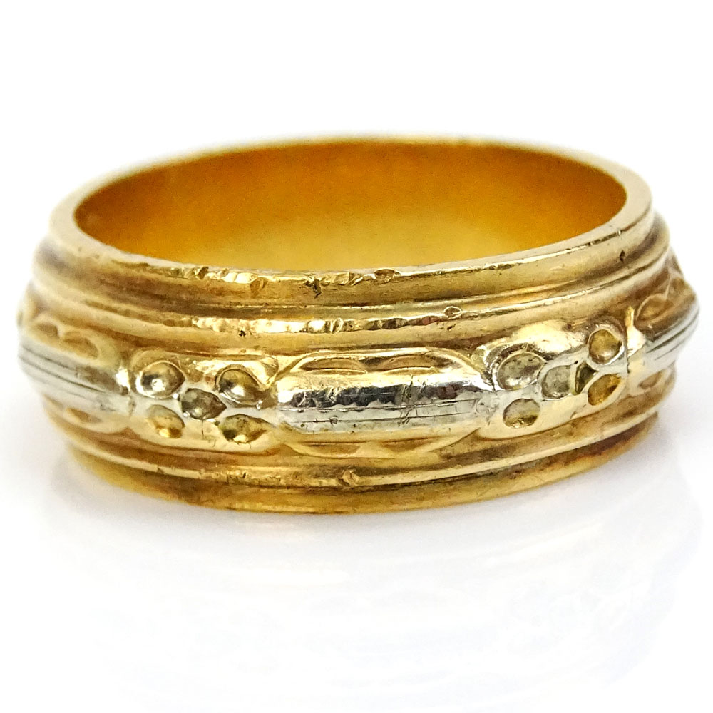 Man's Vintage Heavy 18 Karat Yellow Gold Band