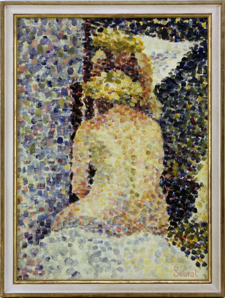 20th Century Oil on Cardboard, Nude