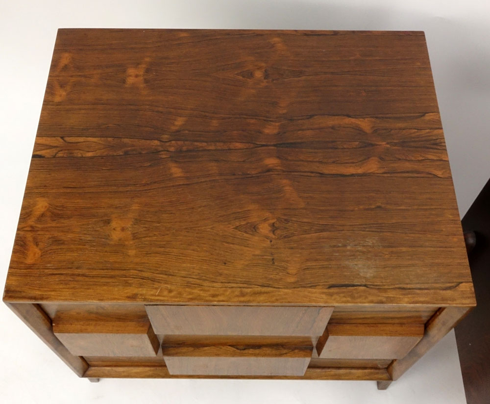 Pair Mid Century Modern Danish Rosewood End Tables