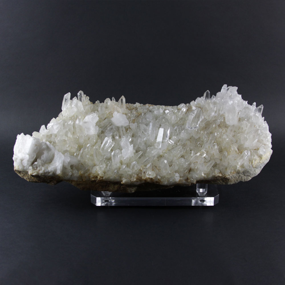 Natural Raw Quartz Crystal Specimen on Lucite Base