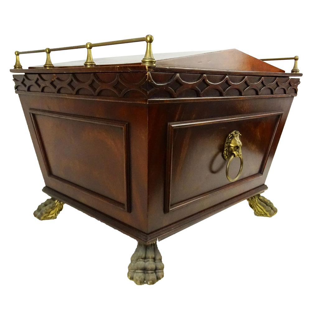 Regency style Mahogany Cellaret With Bronze Feet