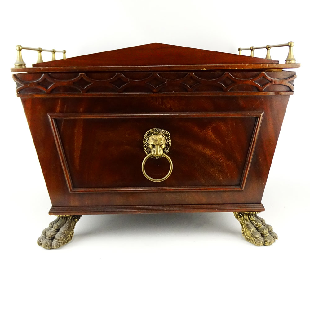 Regency style Mahogany Cellaret With Bronze Feet