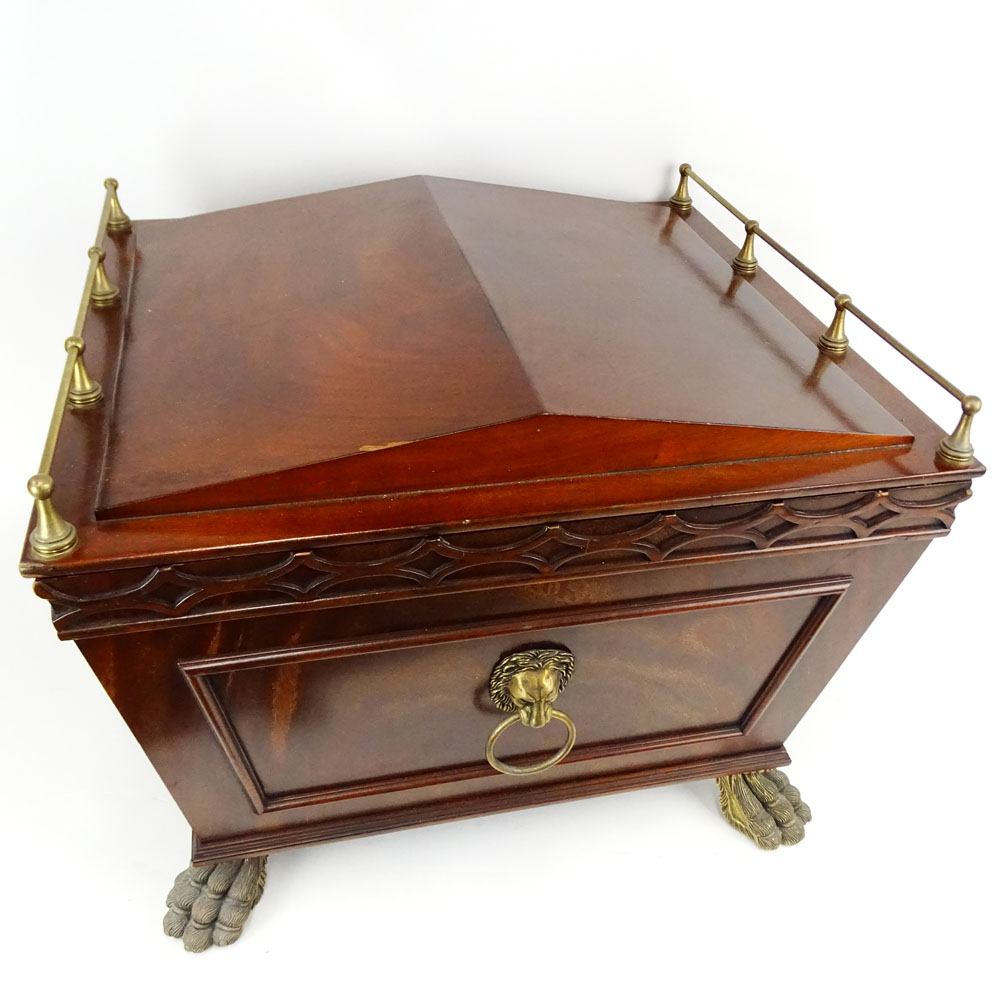 Regency style Mahogany Cellaret With Bronze Feet