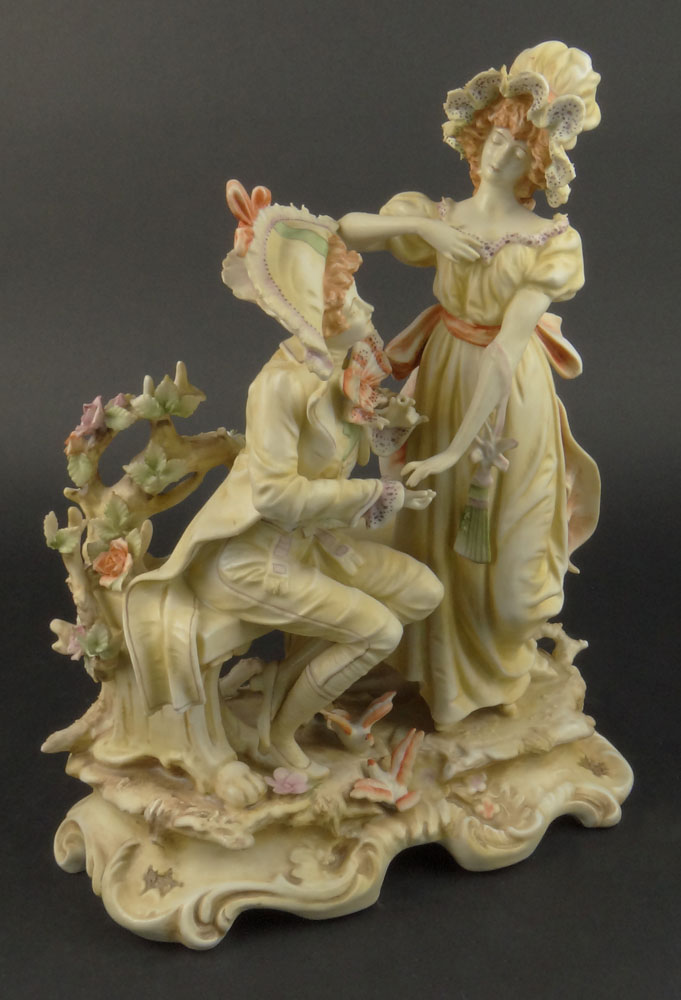 Vintage KPM Porcelain Figural Group "The Engagement"