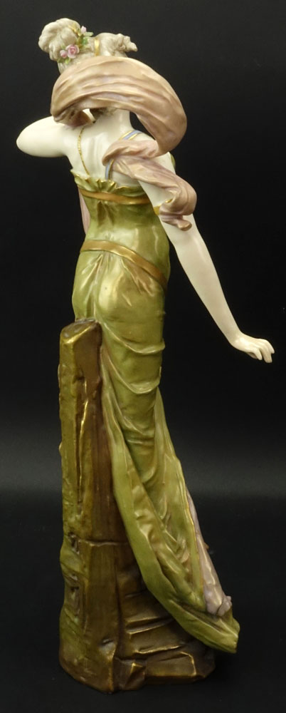 Art Nouveau Porcelain Figurine of a Young Beauty.