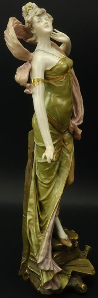 Art Nouveau Porcelain Figurine of a Young Beauty.