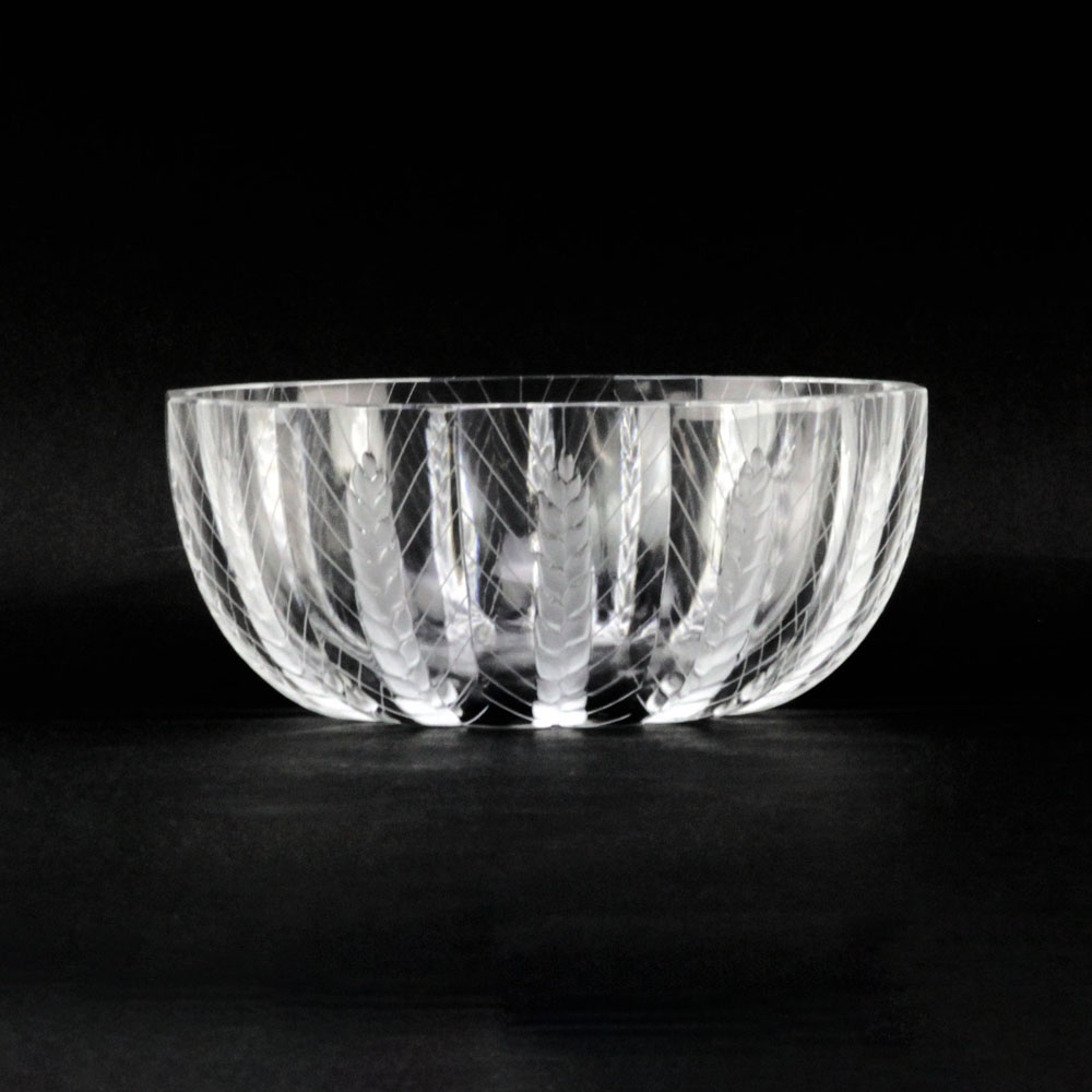 Lalique France "Ceres" Etched Crystal Bowl. 