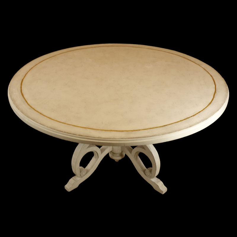 20th Century Italian Neoclassical Style Painted Round Center Table