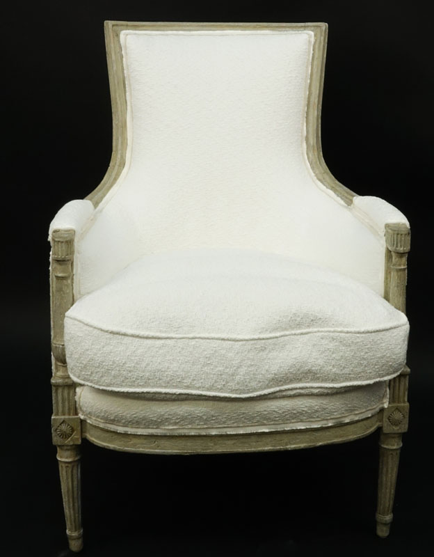 19th Century Italian Upholstered Directoire Bergere