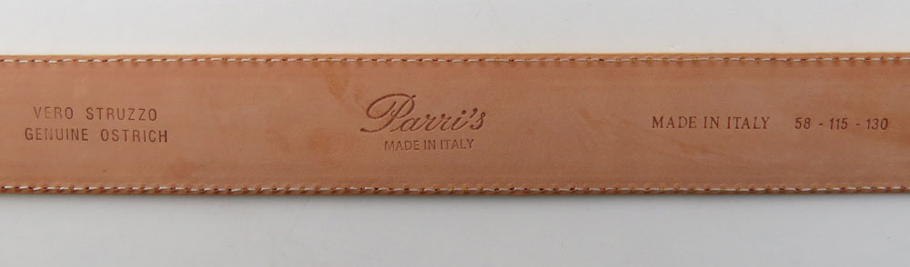 Parri's Firenze Italian Genuine Ostrich Belt