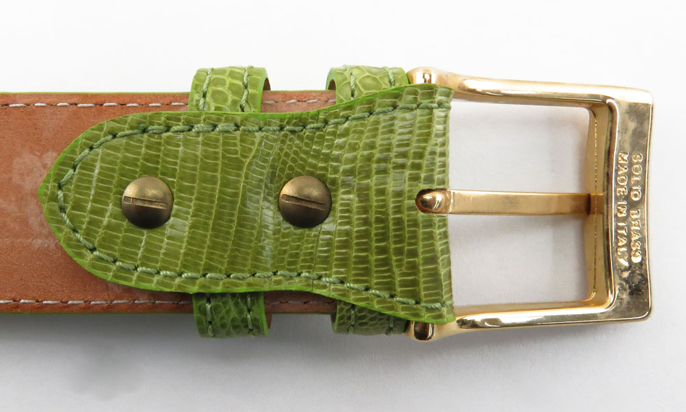 Parri's Firenze Italian Genuine Lizard Belt