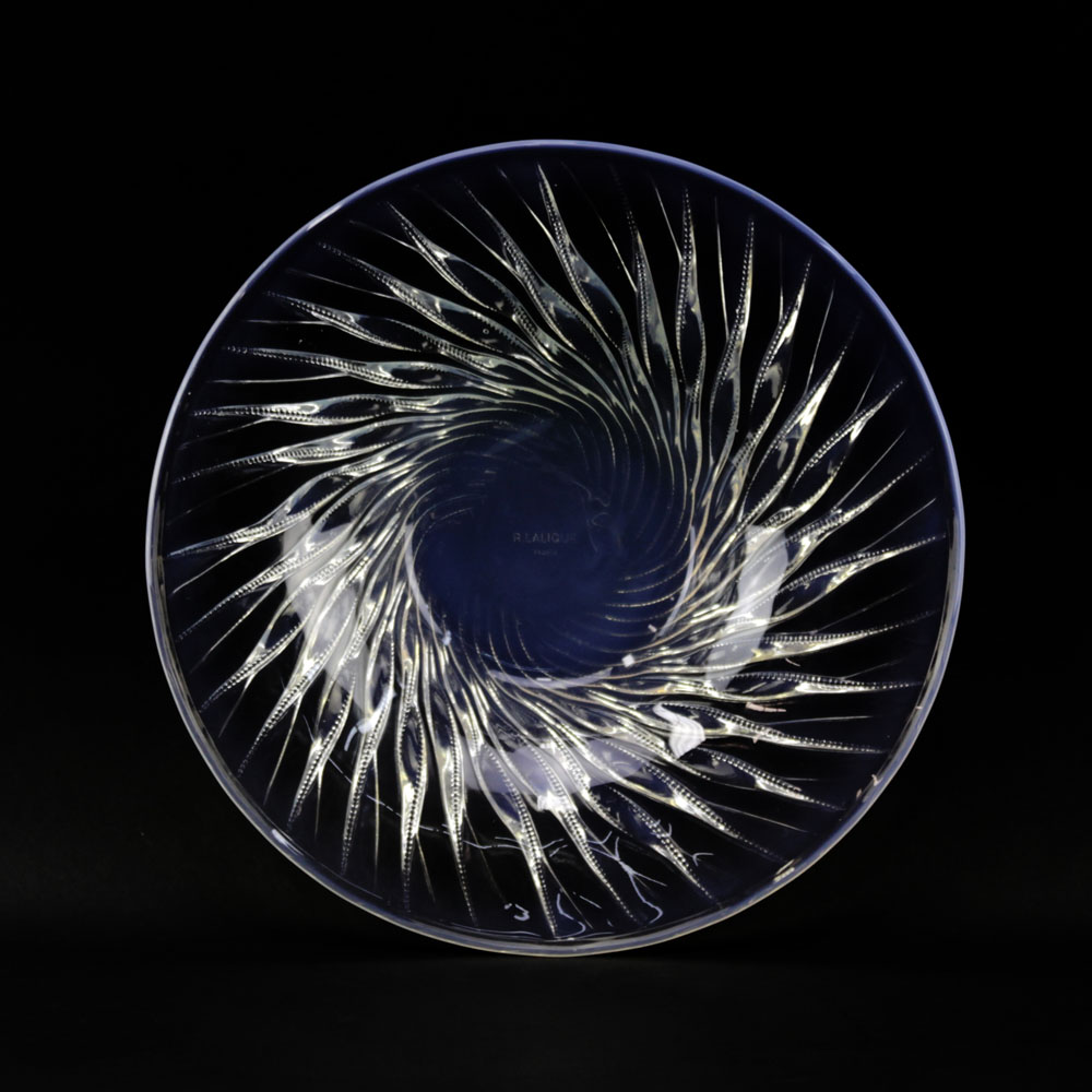 Rene Lalique, France  Opalescent Glass "Alques" Bowl, 1933  Design. 