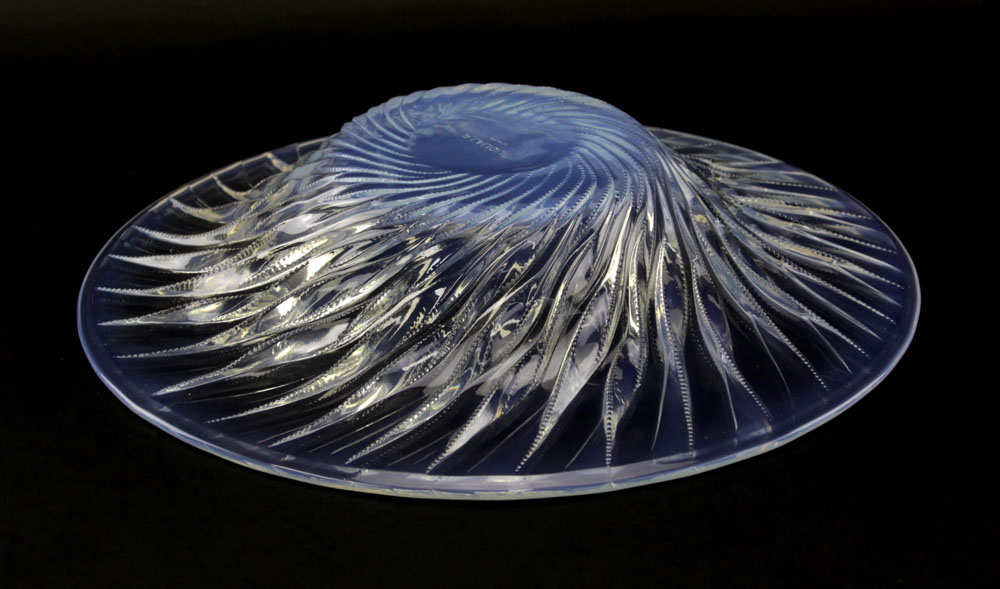 Rene Lalique, France  Opalescent Glass "Alques" Bowl, 1933  Design. 