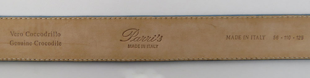 Parri's Firenze Italian Genuine Crocodile Belt