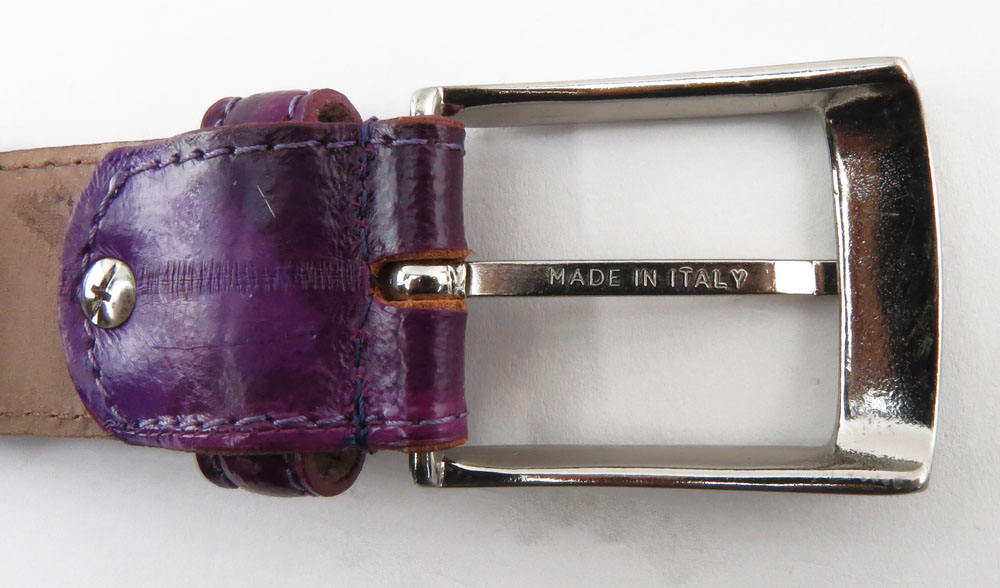 Vera Anguilla Italian Genuine Crocodile Belt