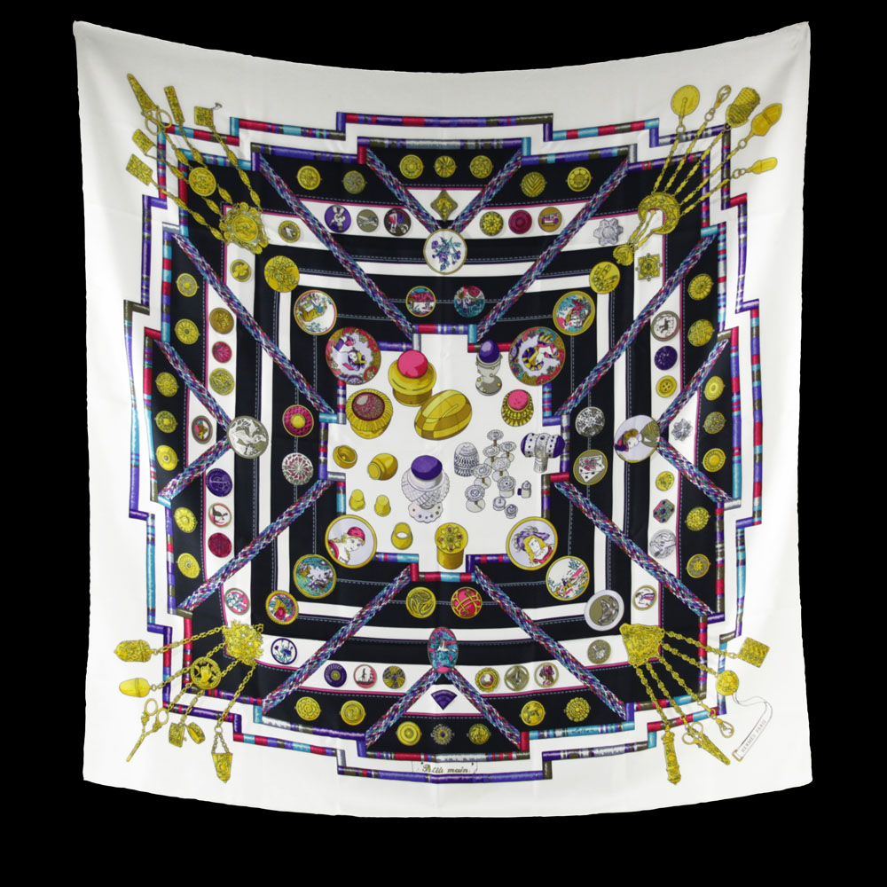 Hermes Paris "Petit Main" Silk Scarf