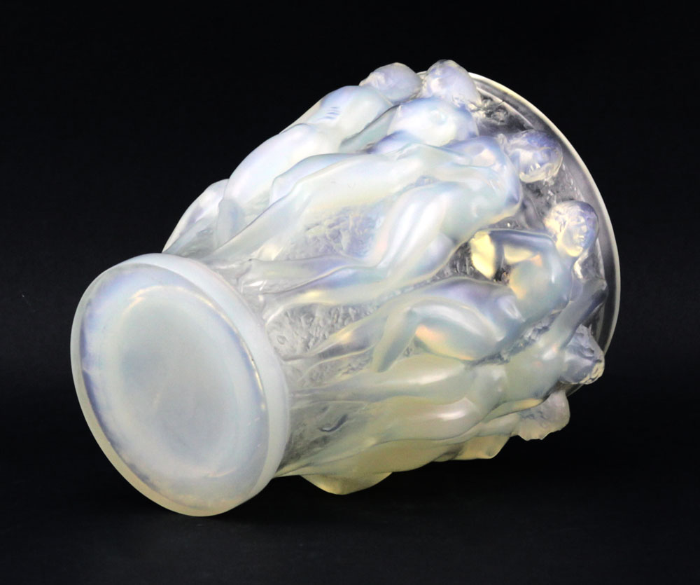 Rene Lalique "Bacchantes" Opalescent Grand Vase, Circa 1927.