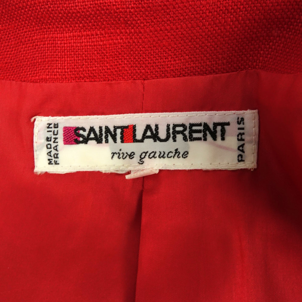 Yves Saint Laurent Rive Gauche Red Blazer Jacket