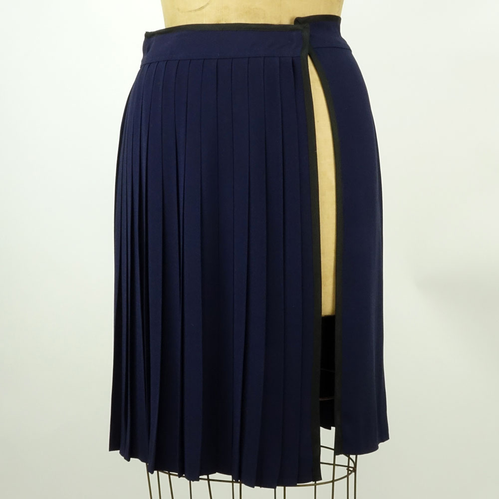 Yves Saint Laurent Rive Gauche Pleated Wrapped Skirt