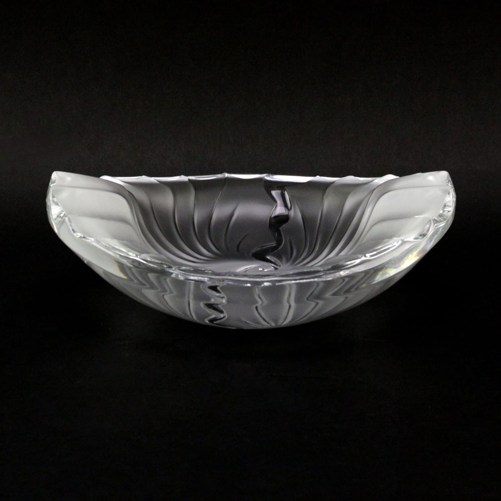 Lalique France "Nancy" Frosted Crystal Candy Dish/Ash Tray. 
