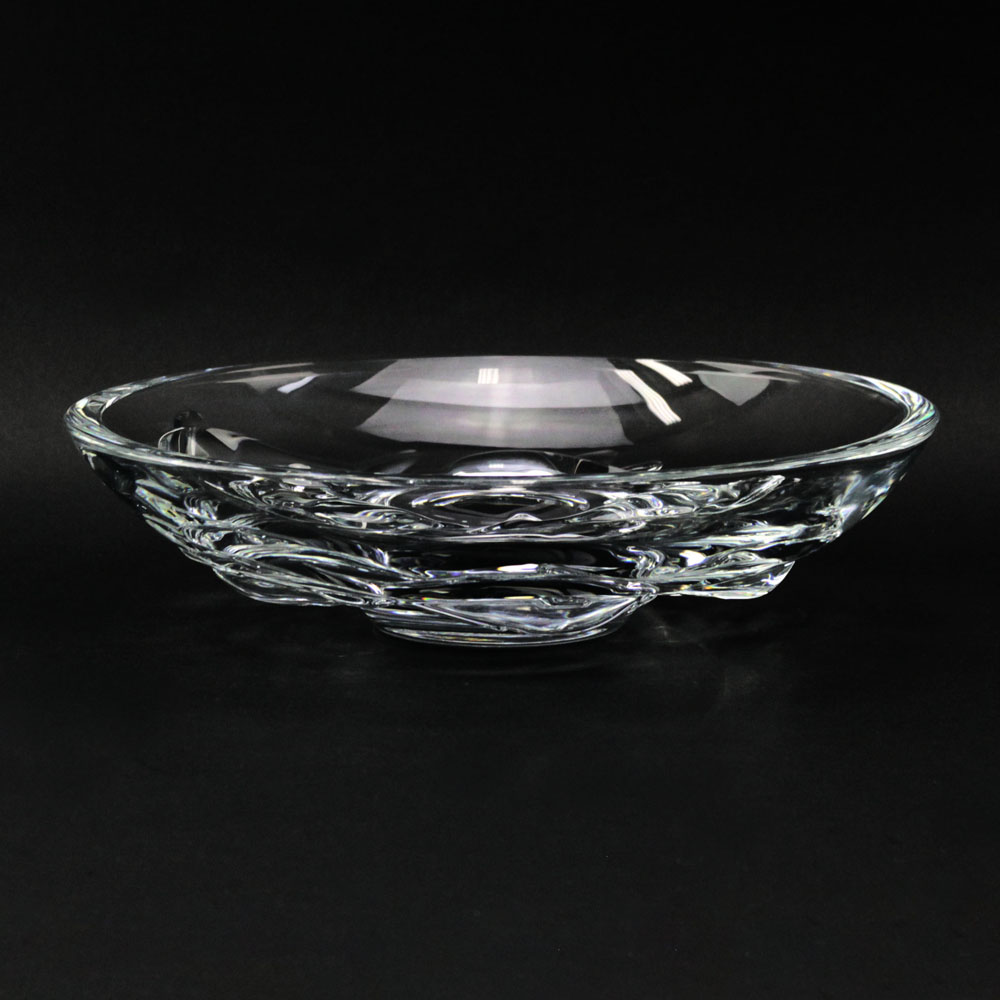 Daum France Glass Centerpiece Bowl.