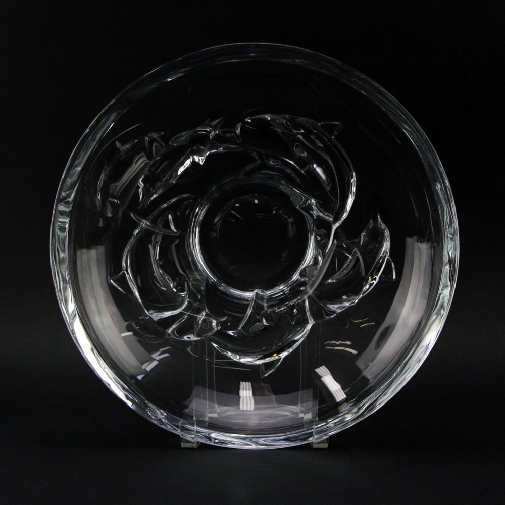 Daum France Glass Centerpiece Bowl.