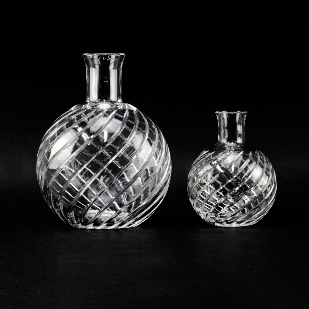 Grouping of Two (2) Baccarat Crystal "Cyclades" Flower Vases. 