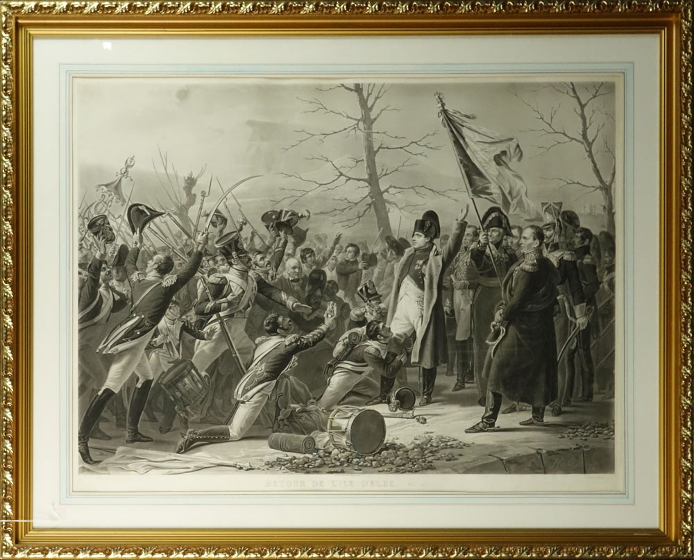 Boussod Valadon & Cie  "Retour de L'ile D'elbe" Photogravure Print.