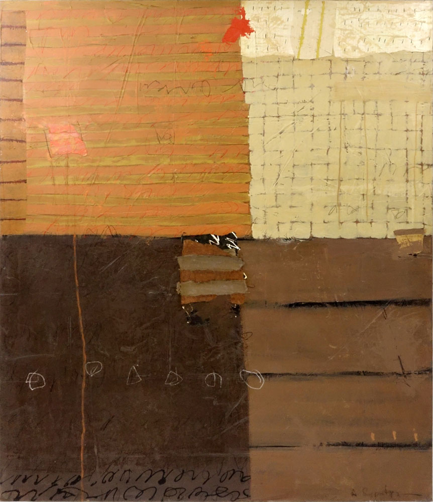 Adele Sypesteyn,American/Louisiana (Contemporary) Mixed Media on Canvas, "Accentuate". 