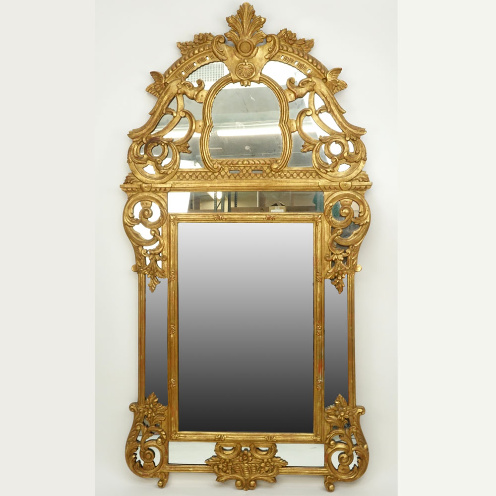 Large Vintage Gilt Carved Mirror